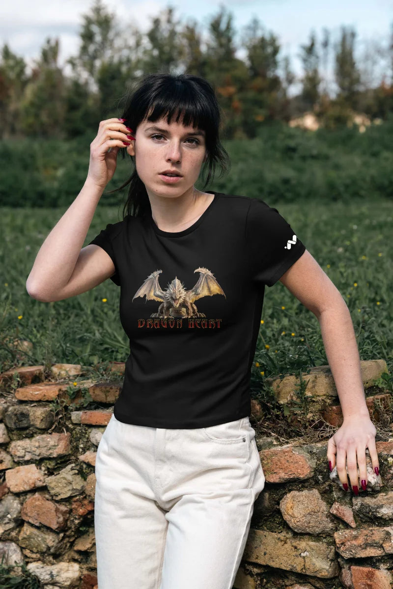 Dragon Heart Fiery Dragon T-shirt Female