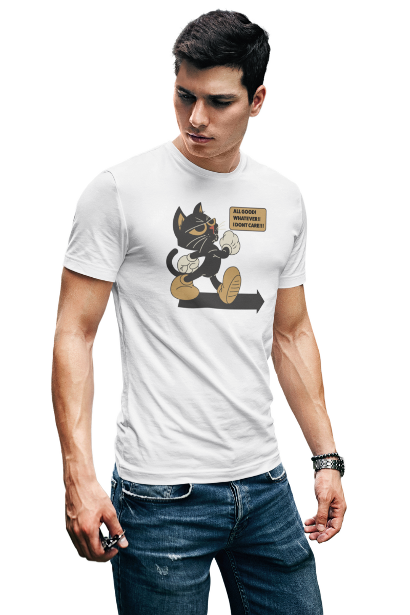 #whiteAllGoodBlackCatGraphic