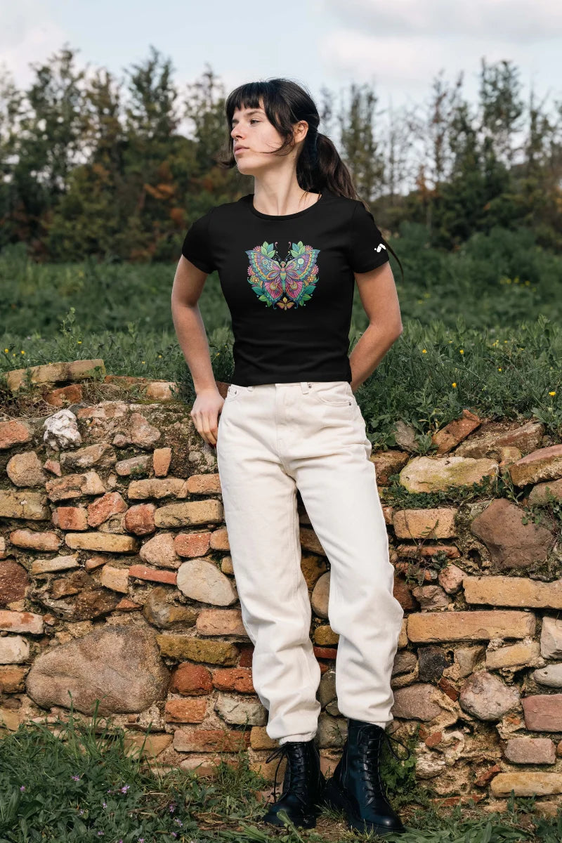 Colourful Butterfly Floral T-Shirt
