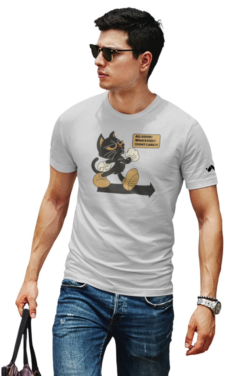 #grayAllGoodBlackCatGraphic