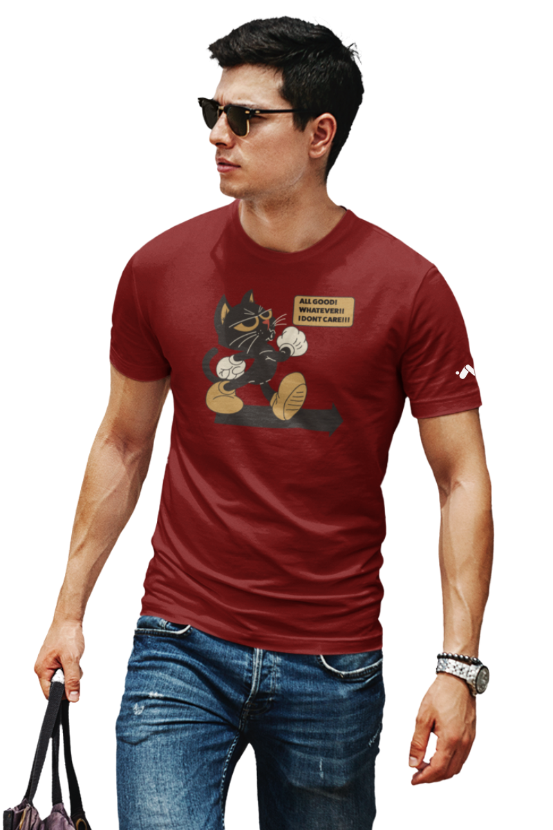 #maroonAllGoodBlackCatGraphic