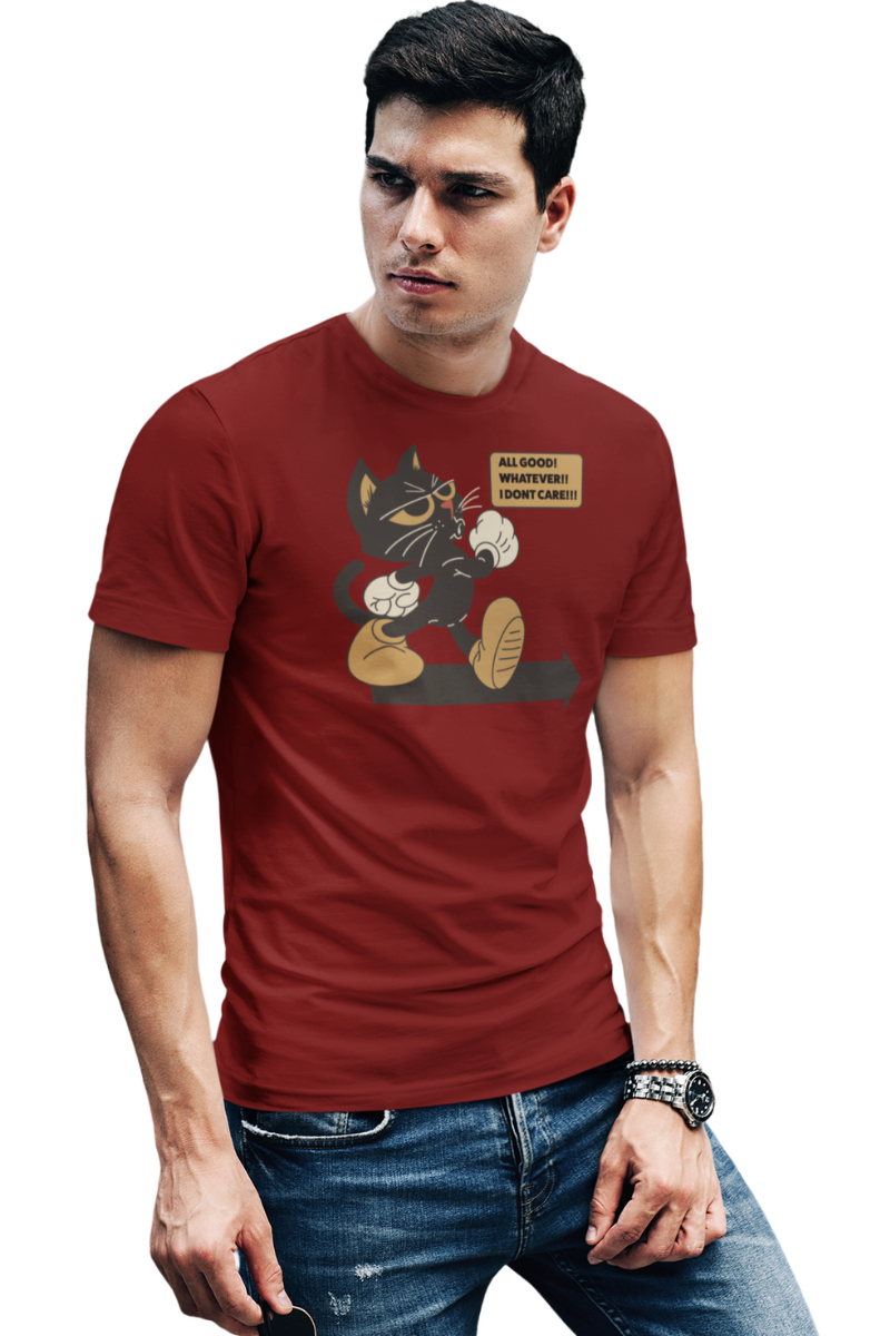 #maroonAllGoodBlackCatGraphic