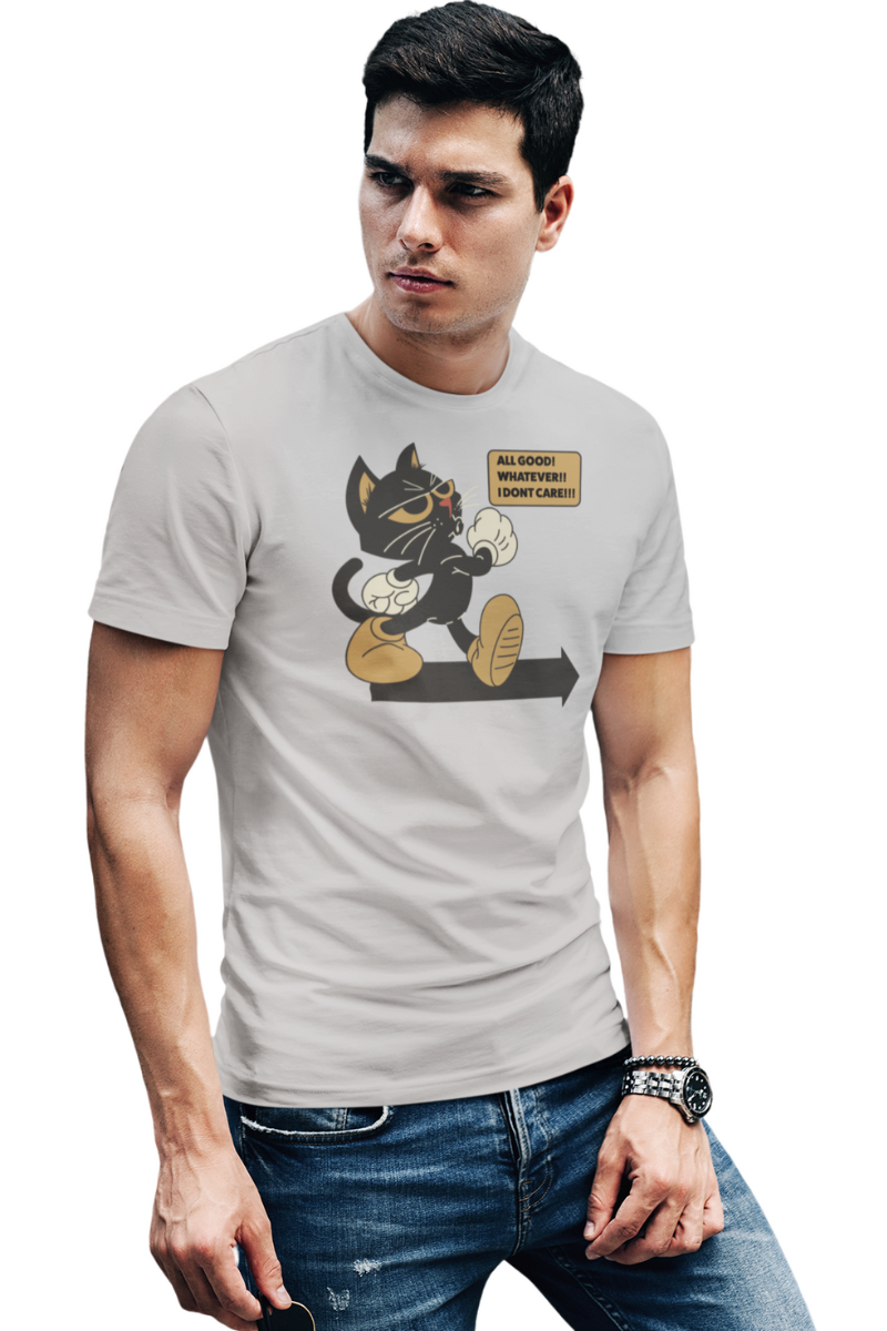 #grayAllGoodBlackCatGraphic