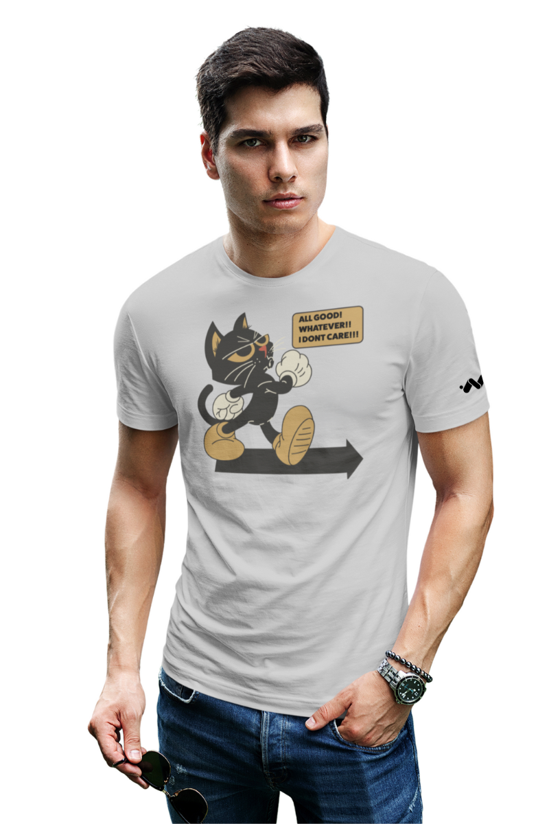 #grayAllGoodBlackCatGraphic