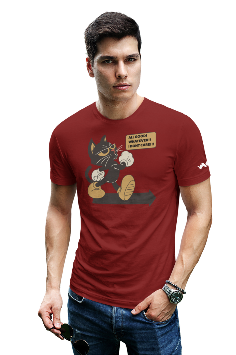 #maroonAllGoodBlackCatGraphic