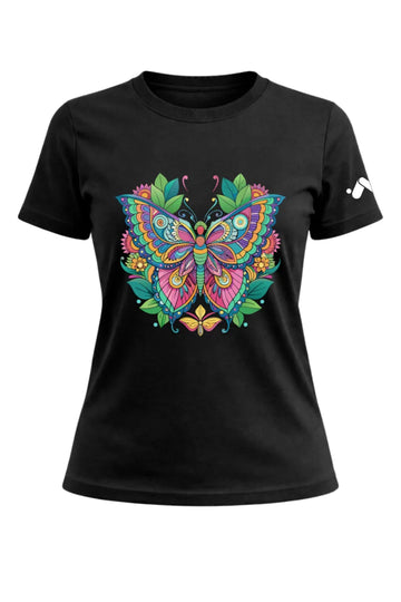Colourful Butterfly Floral T-Shirt