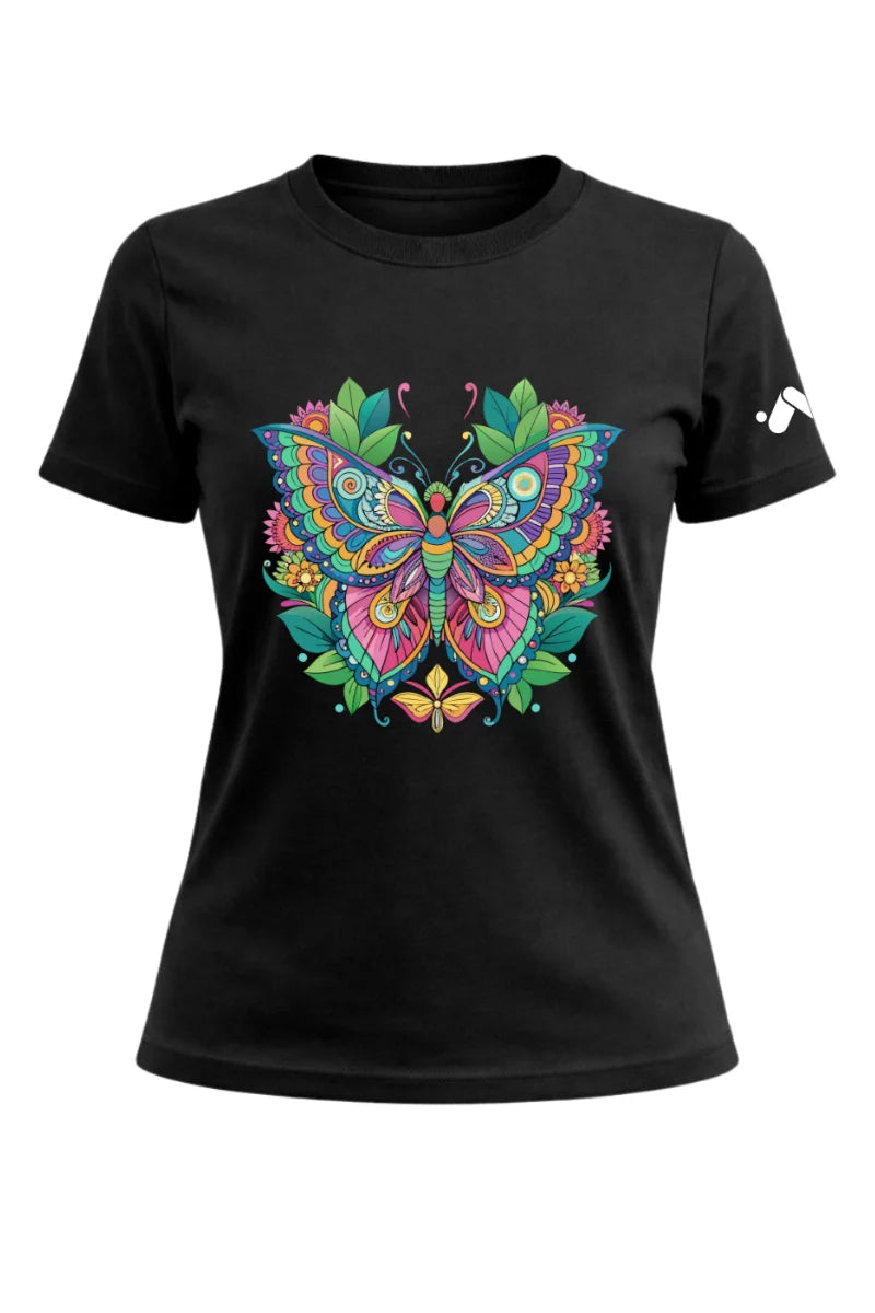 Colourful Butterfly Floral T-Shirt