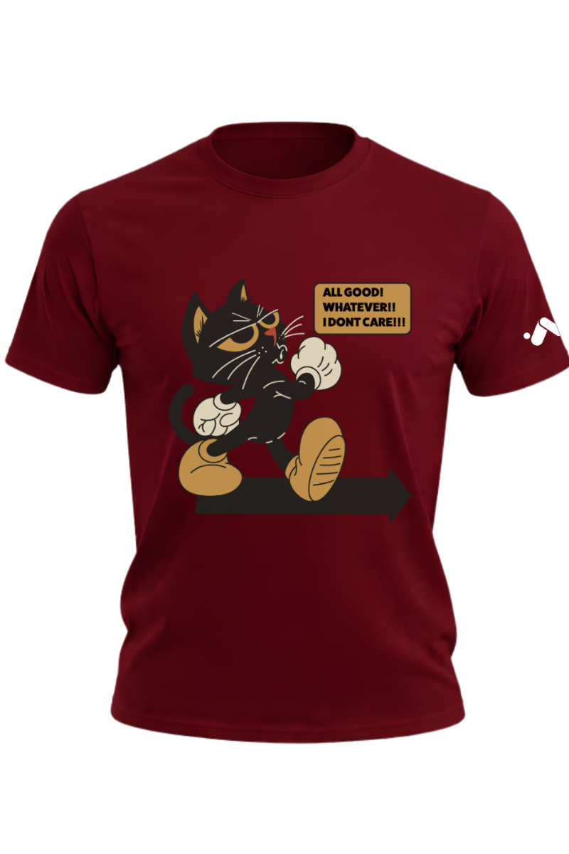 #maroonAllGoodBlackCatGraphic
