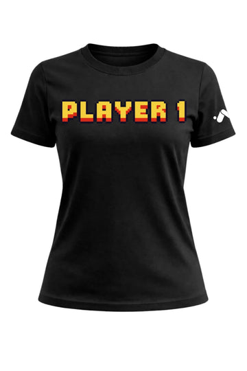 Player 1 Retro Pixel Art T-Shirt Female