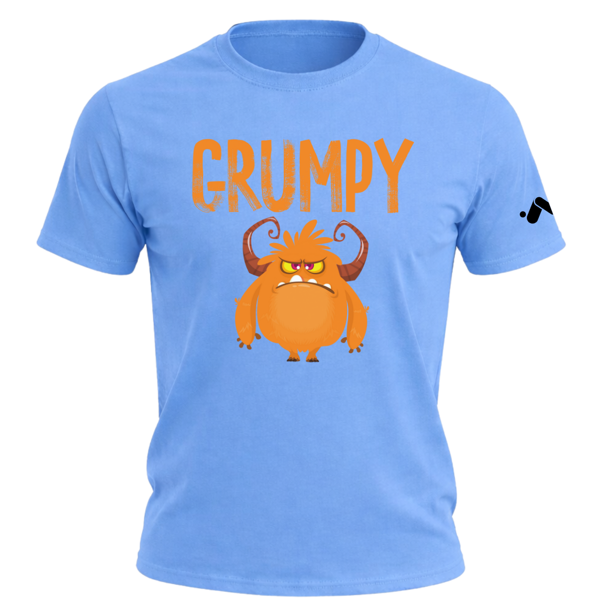 #blueGrumpyMonsterCartoon