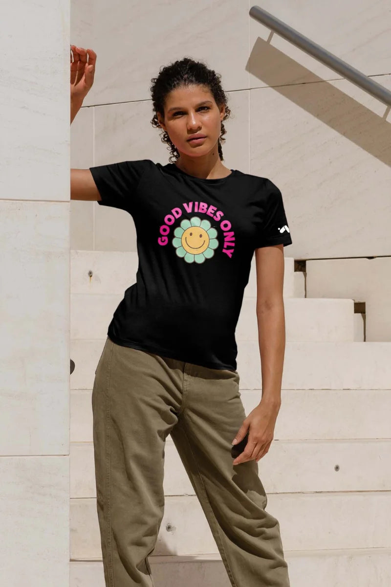 Good Vibes Only Flower T-shirt
