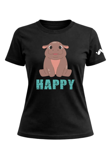 Happy Hippo Graphic T-shirt