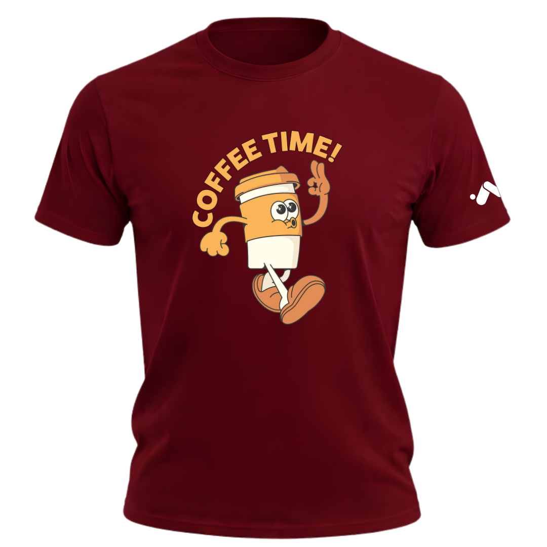 #maroonCoffeeTimeWalkingCup