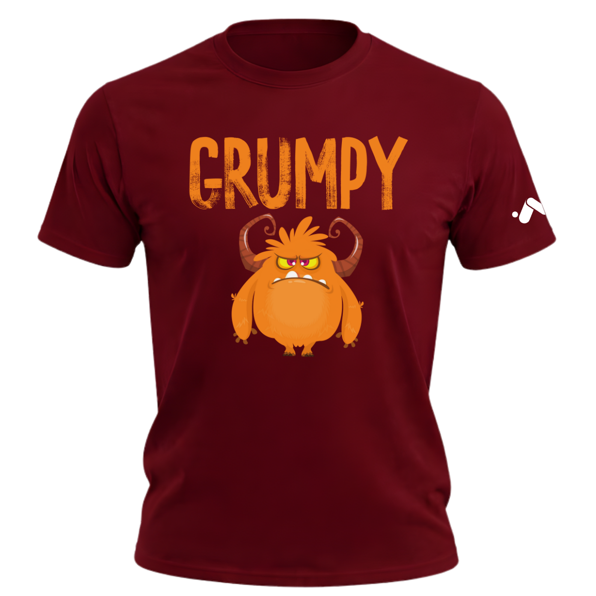 #maroonGrumpyMonsterCartoon